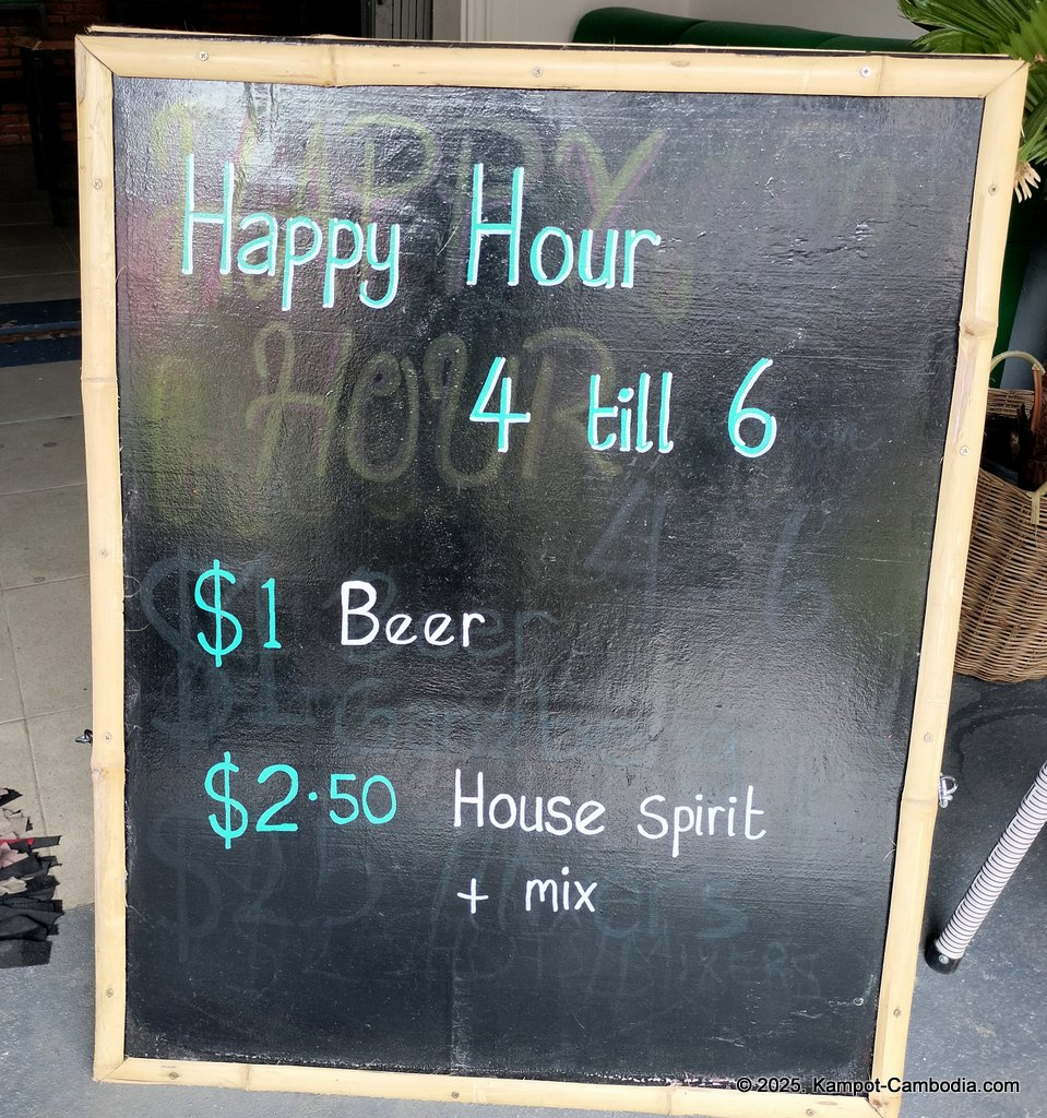 The Mellow Gecko Tapas Bar and Restaurant in Kampot, Cambodia