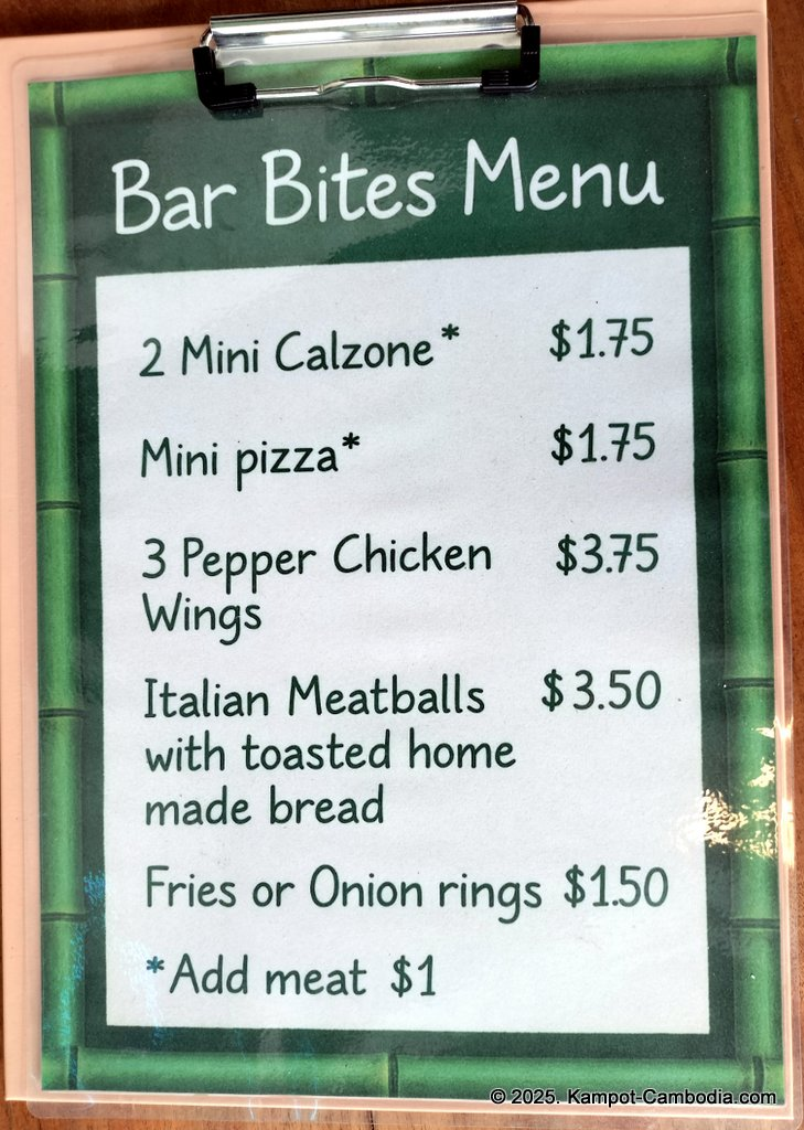 The Mellow Gecko Tapas Bar and Restaurant in Kampot, Cambodia