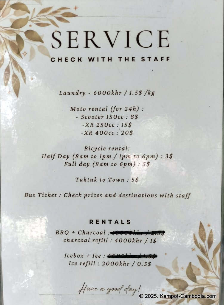 kampot camping in kampot cambodia