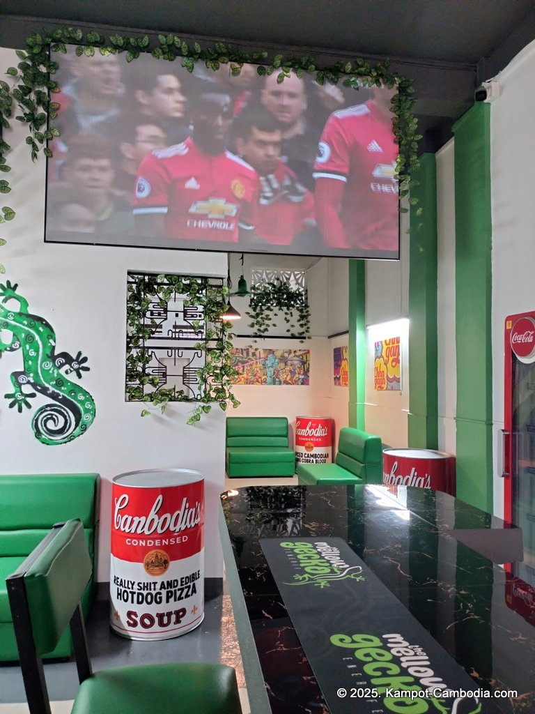 The Mellow Gecko Tapas Bar and Restaurant in Kampot, Cambodia