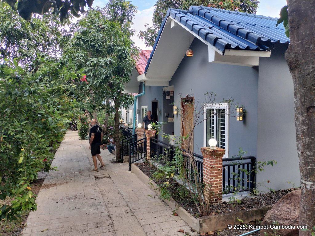The Hideaway Garden in Kampot, Cambodia.