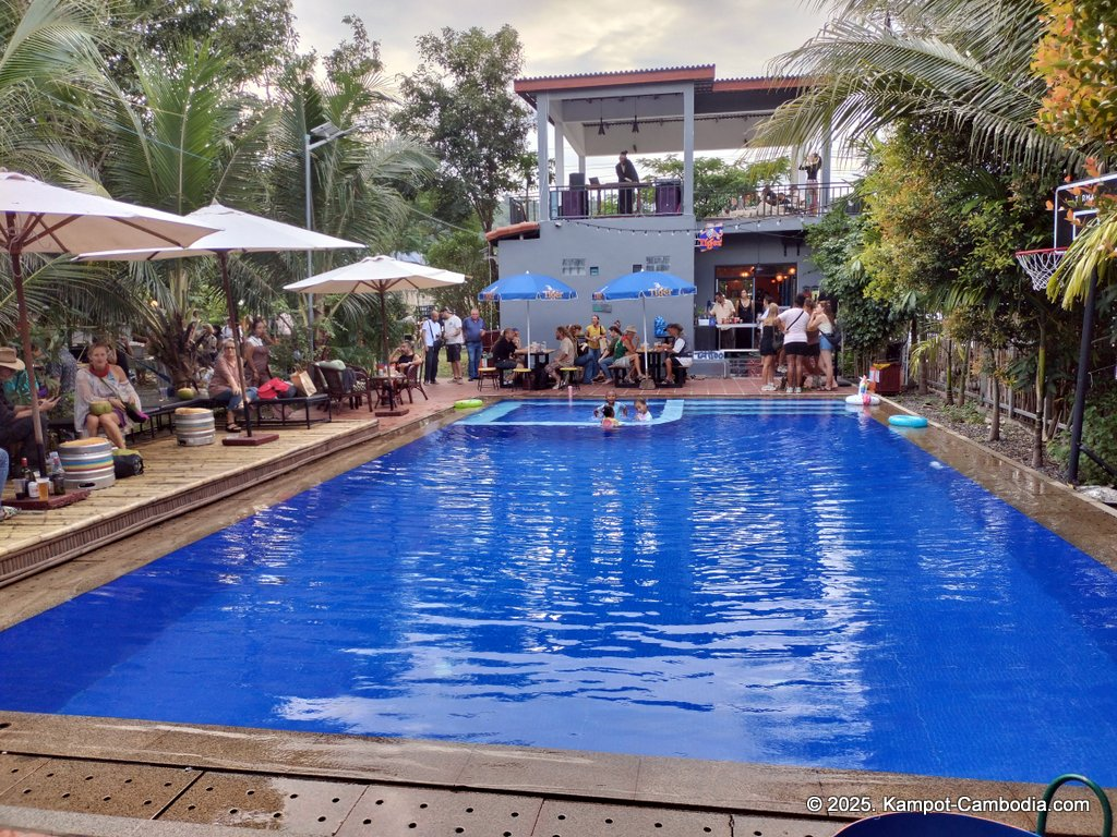 The Hideaway Garden in Kampot, Cambodia.