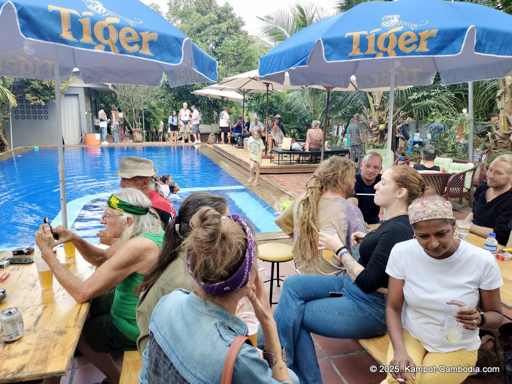 The Hideaway Garden in Kampot, Cambodia.