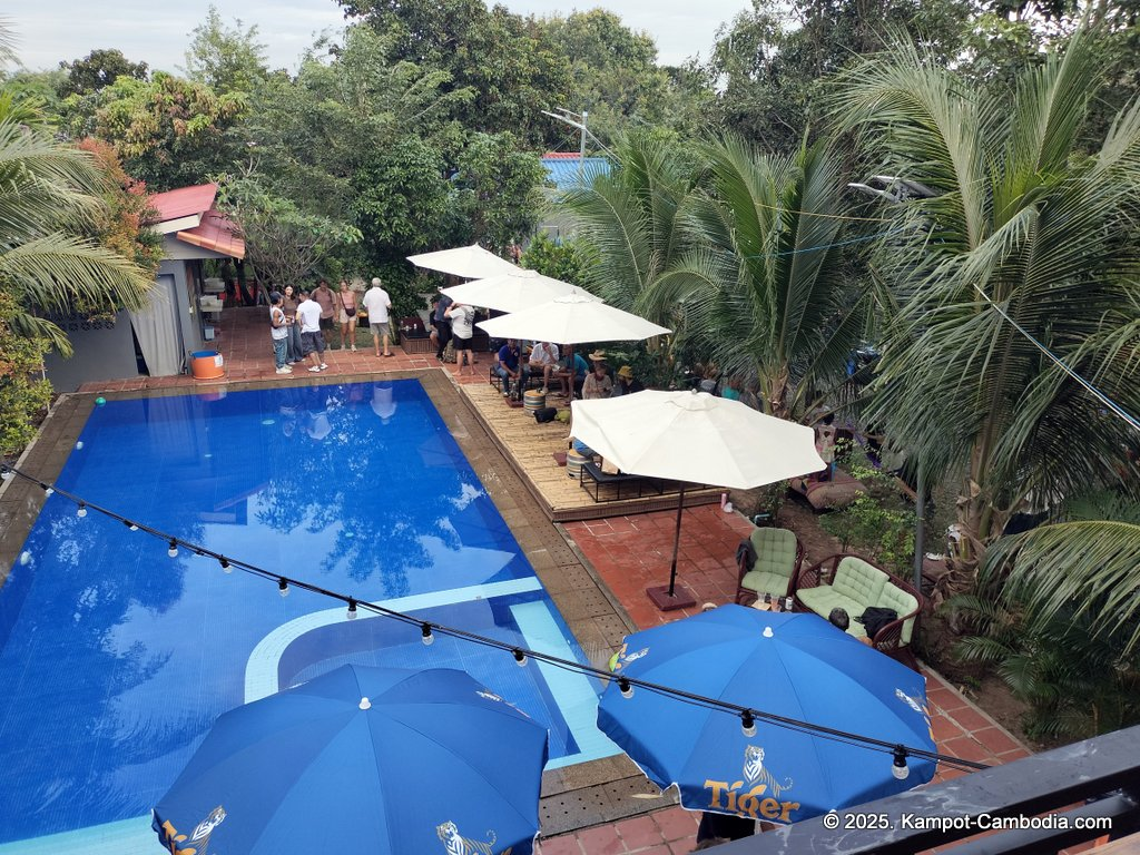 The Hideaway Garden in Kampot, Cambodia.