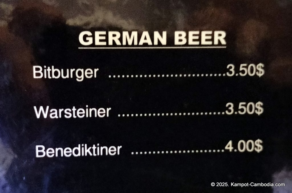 Berlin Restaurant. German food in Kampot, Cambodia
