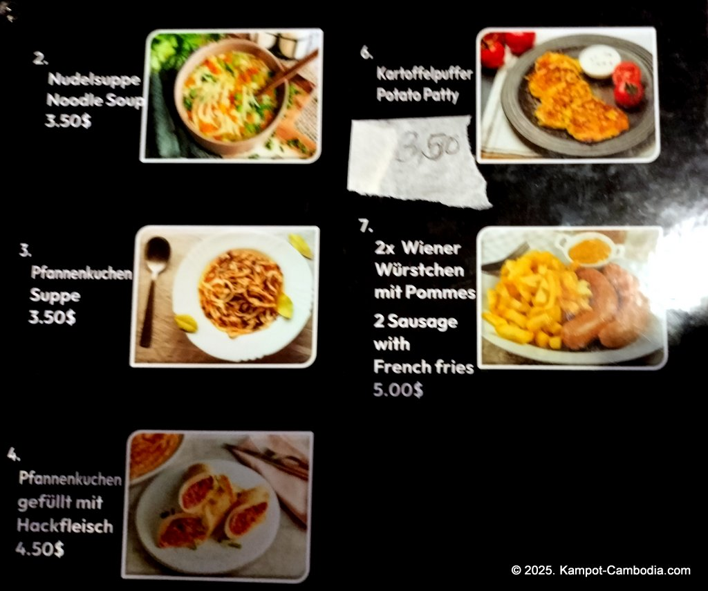 Berlin Restaurant. German food in Kampot, Cambodia