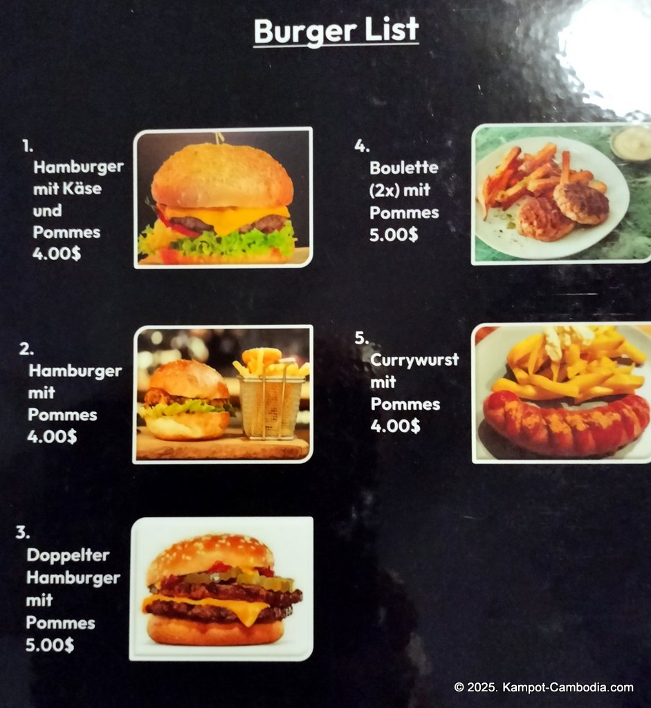 Berlin Restaurant. German food in Kampot, Cambodia