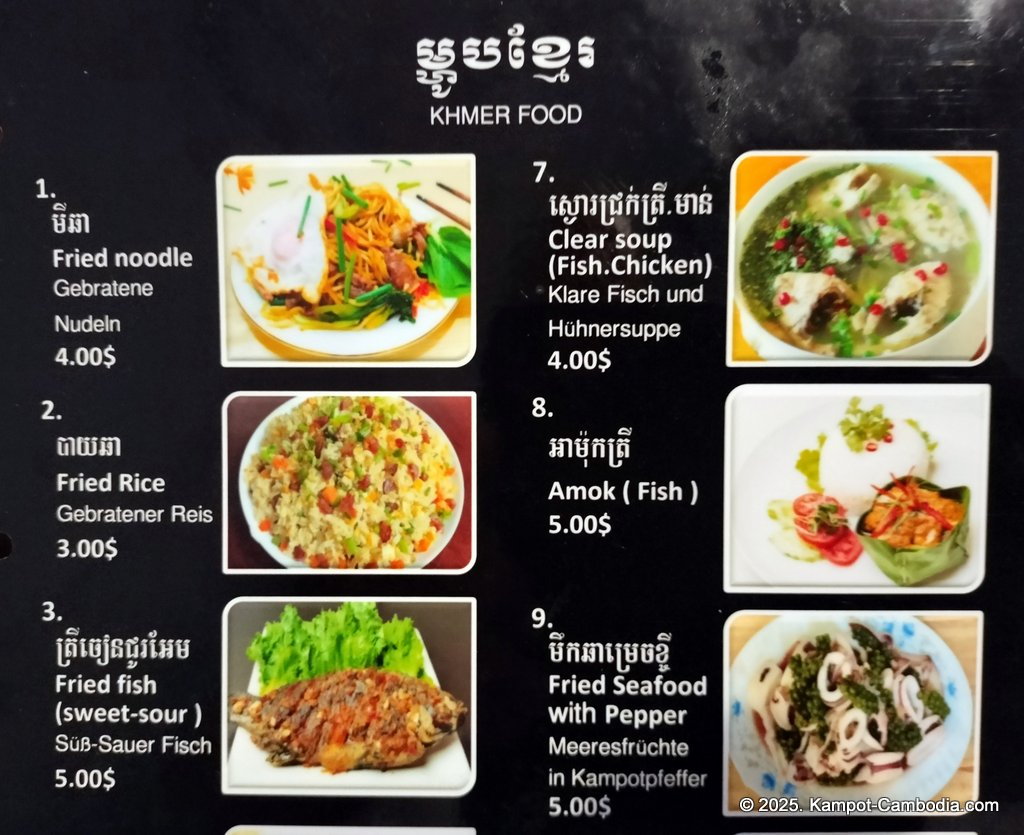 Berlin Restaurant. German food in Kampot, Cambodia