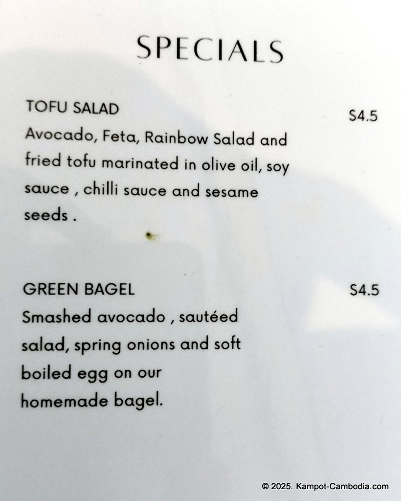 blend house coffee in kampot cambodia. yoga