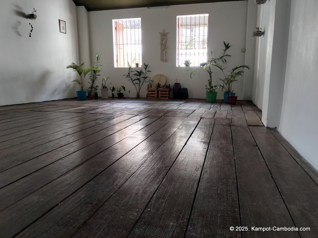 blend house coffee in kampot cambodia. yoga