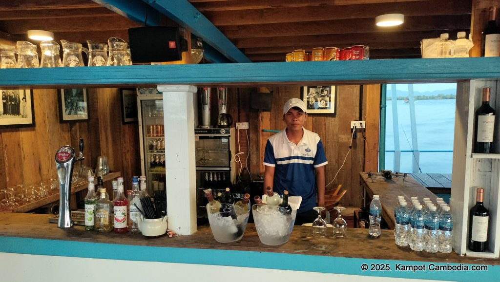 the bay boat. kampot, cambodia. daily cruises on the kampot river.
