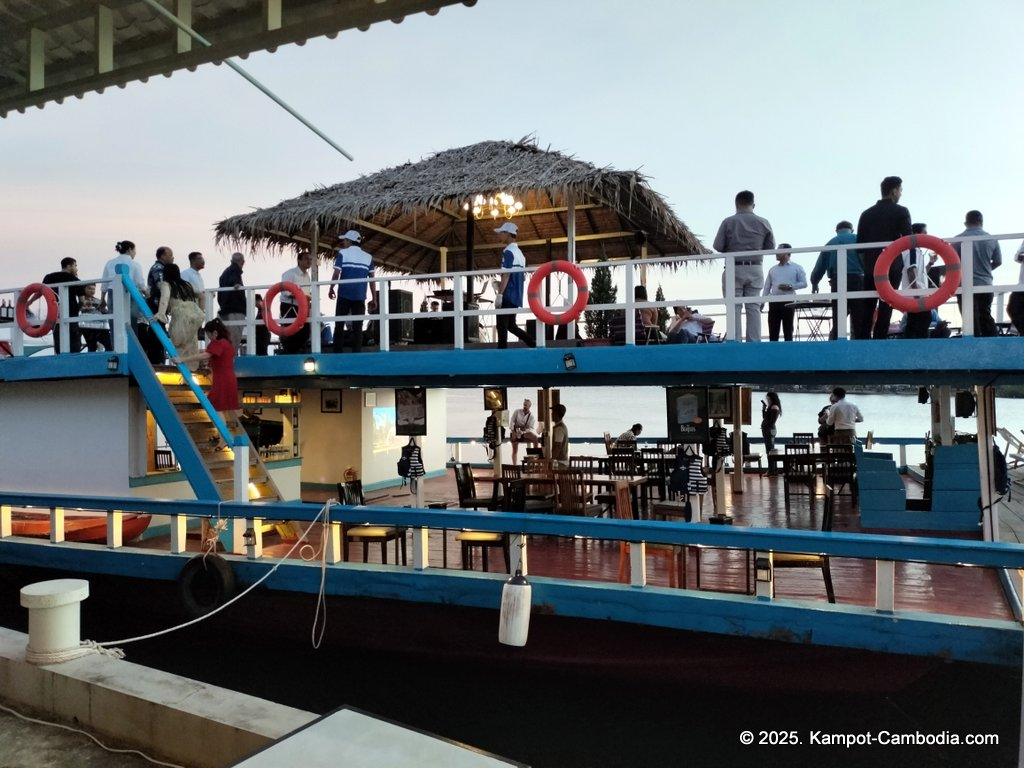 the bay boat. kampot, cambodia. daily cruises on the kampot river.