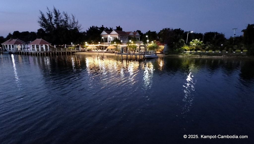 the bay boat. kampot, cambodia. daily cruises on the kampot river.