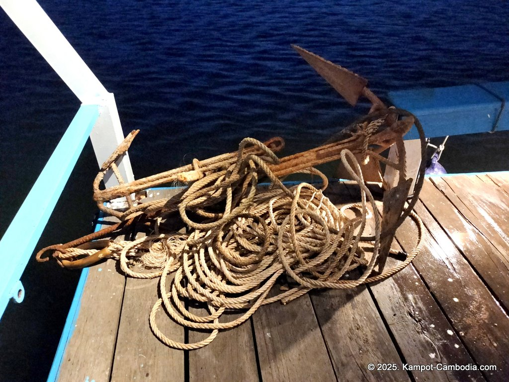 the bay boat. kampot, cambodia. daily cruises on the kampot river.