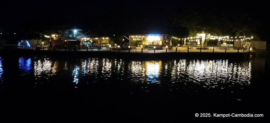 the bay boat. kampot, cambodia. daily cruises on the kampot river.