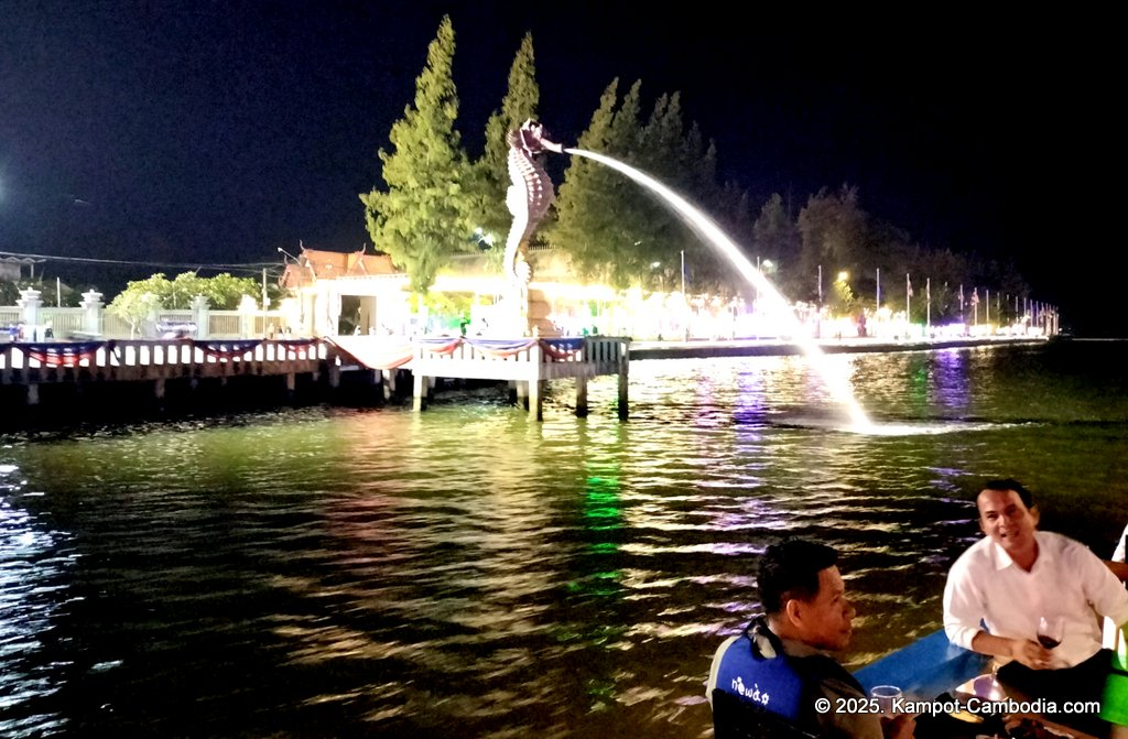 the bay boat. kampot, cambodia. daily cruises on the kampot river.