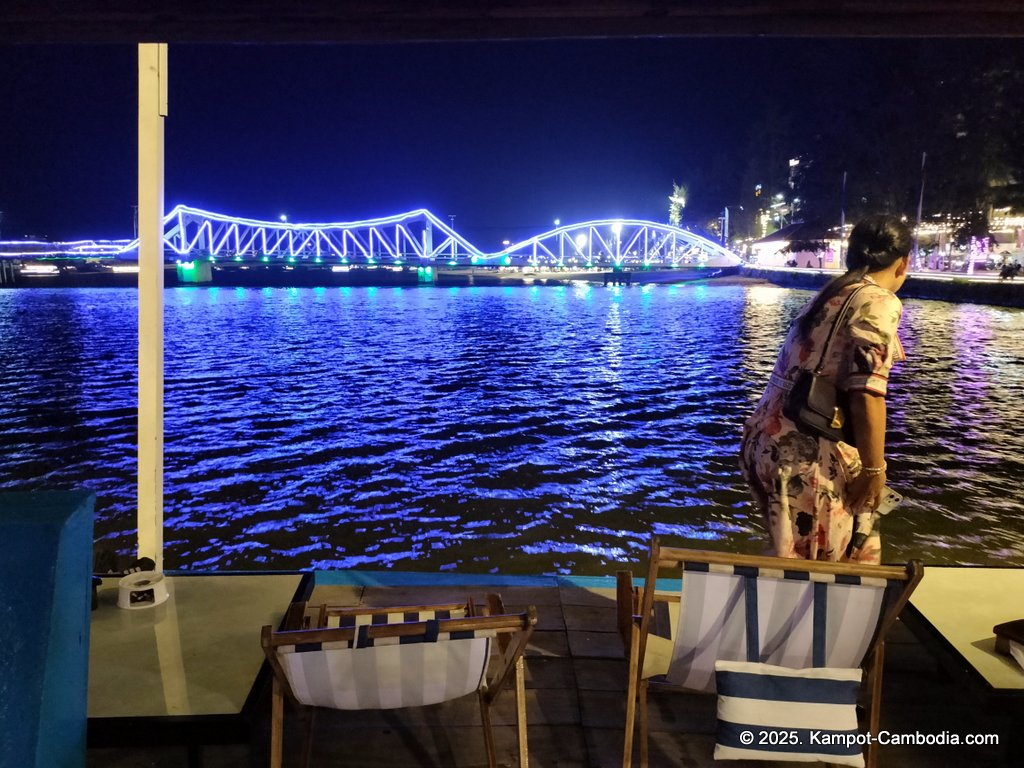 the bay boat. kampot, cambodia. daily cruises on the kampot river.