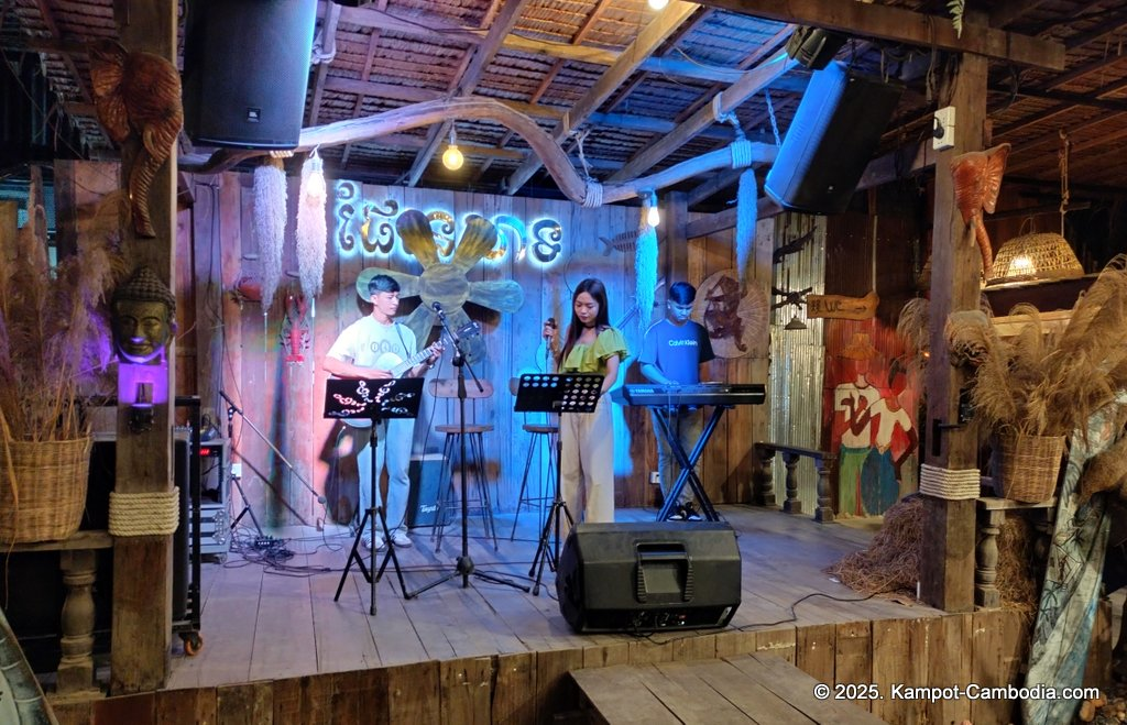 Phe Nesat seafood restaurant in Kampot, Cambodia