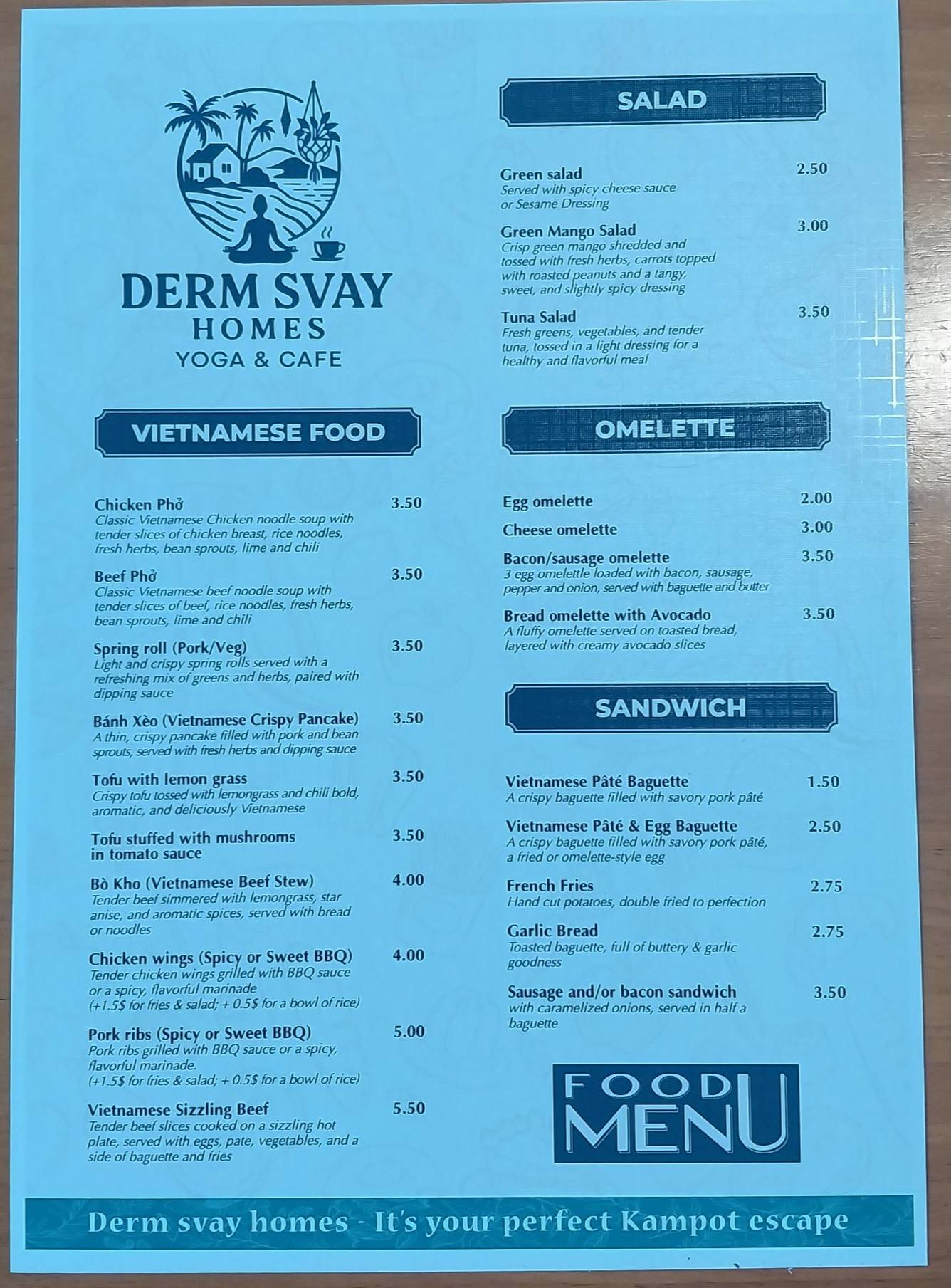 Luna Sea restaurant and bar in Kampot, Cambodia