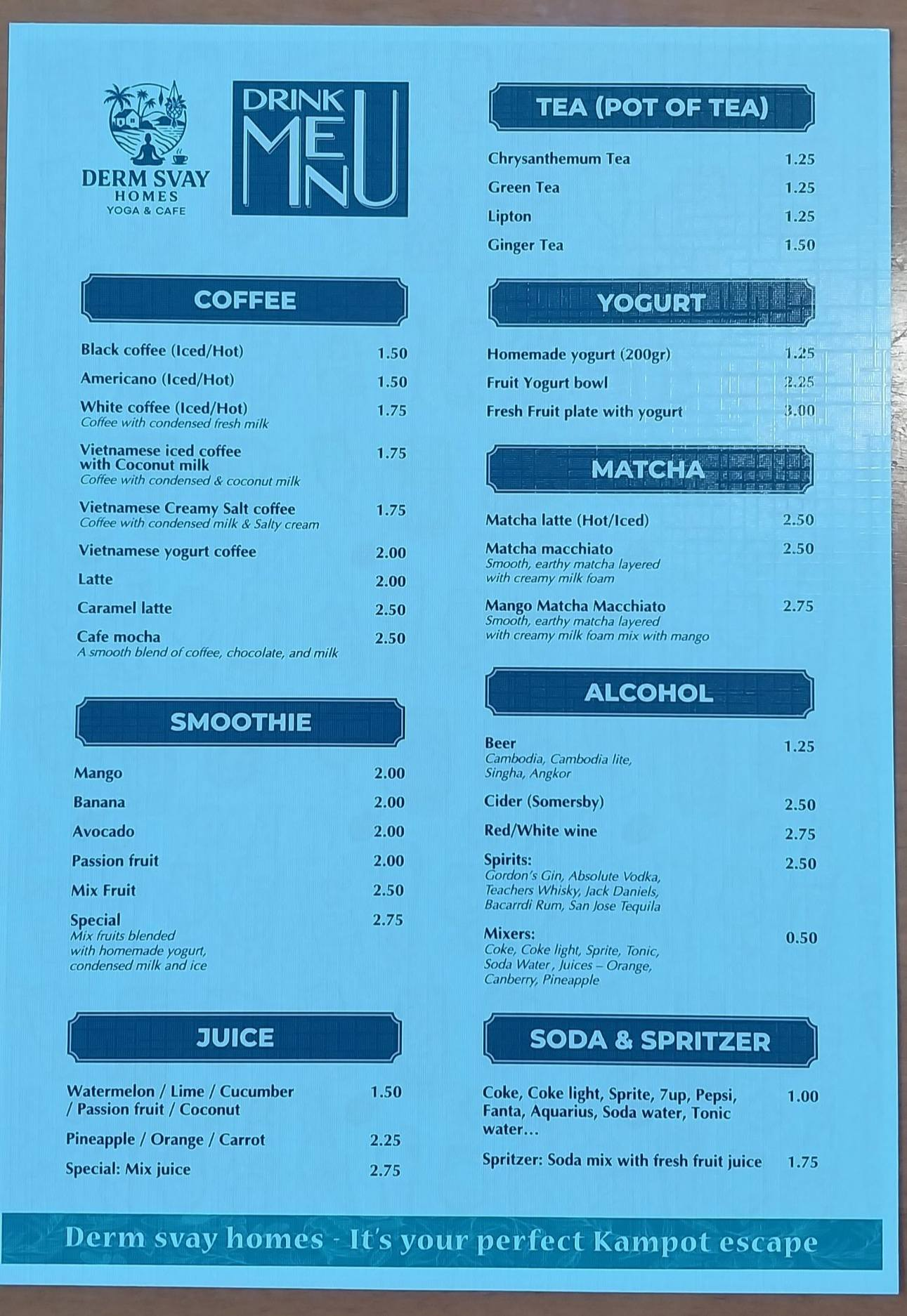 Luna Sea restaurant and bar in Kampot, Cambodia