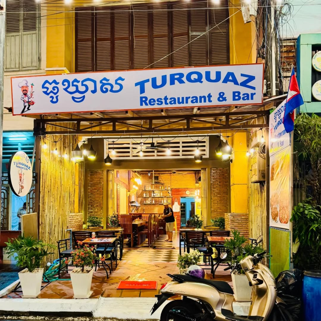 Turquaz restaurant & bar in Kampot, Cambodia. Turkish and Italian food.