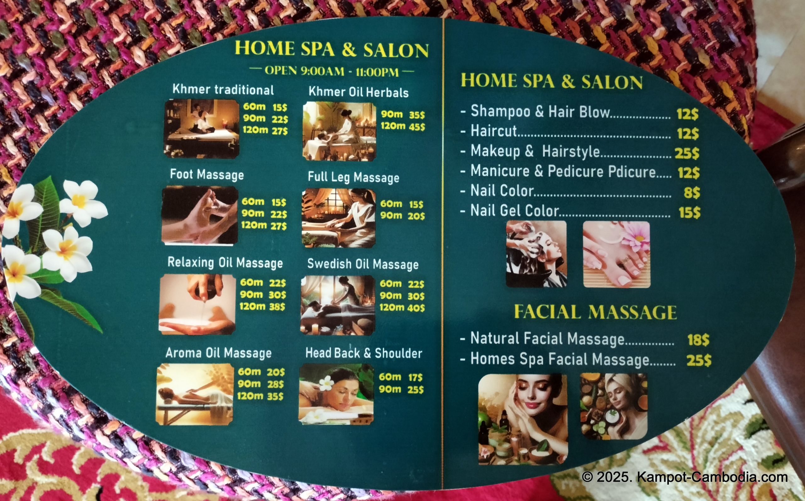 Home spa & salon day spa wellness center in Kampot, Cambodia