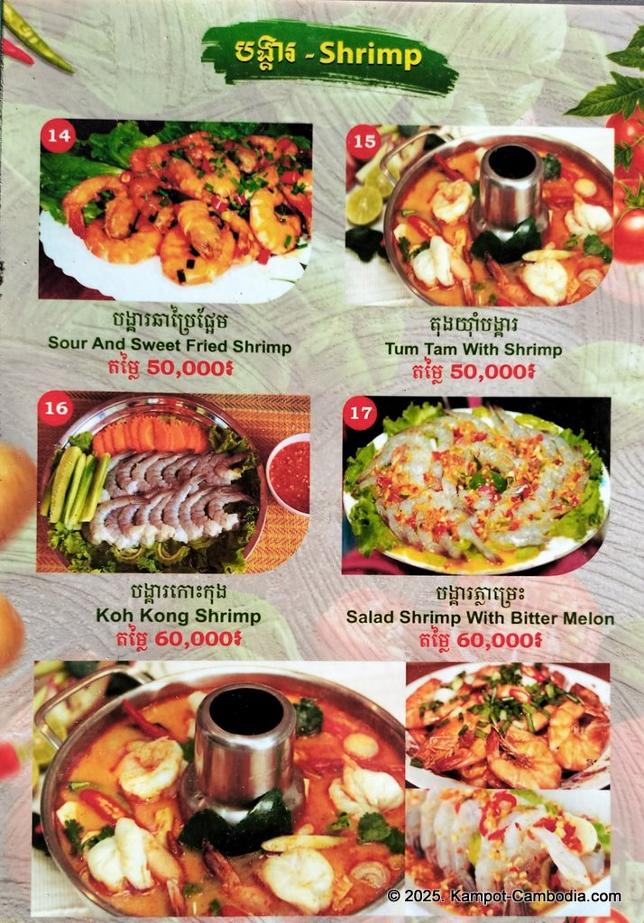 river park in kampot cambodia. Kampot Riverside restaurant and boating.