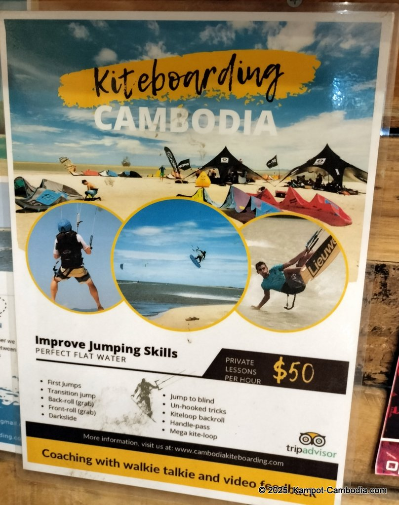 kampot adventure tours in kampot, cambodia. kiteboarding