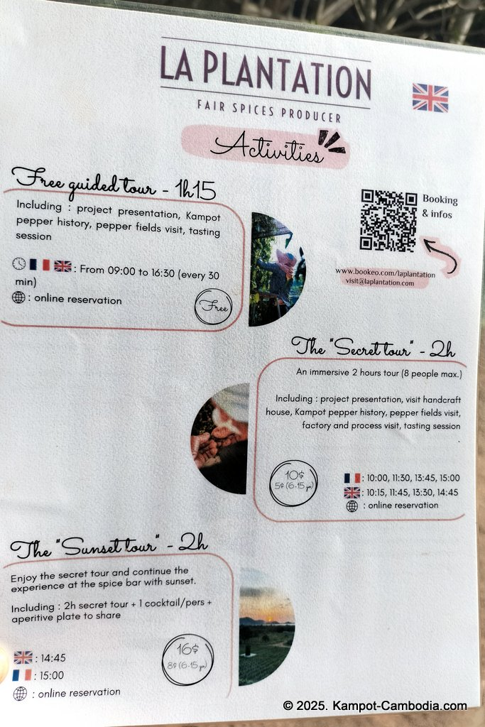 La Plantation Kampot Pepper farm in kampot cambodia. Pepper farm tours, cooking school, free tours.