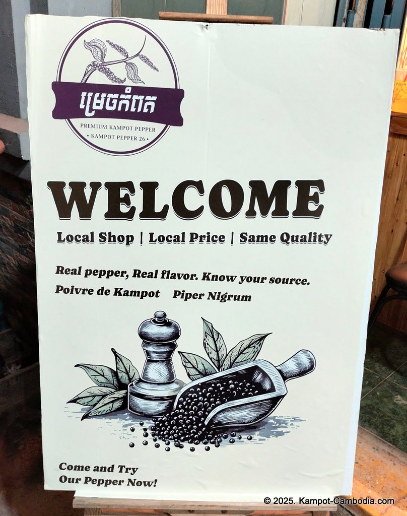 Kampot Pepper 26 store in Kampot, Cambodia