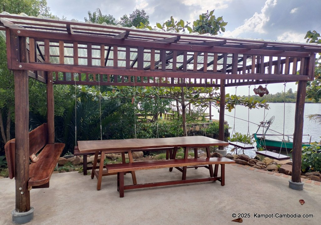 komsan resort on fish island in kampot, cambodia