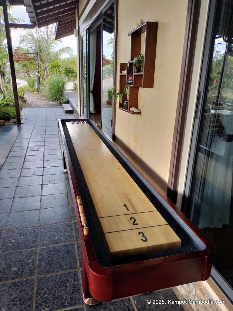 komsan resort on fish island in kampot, cambodia