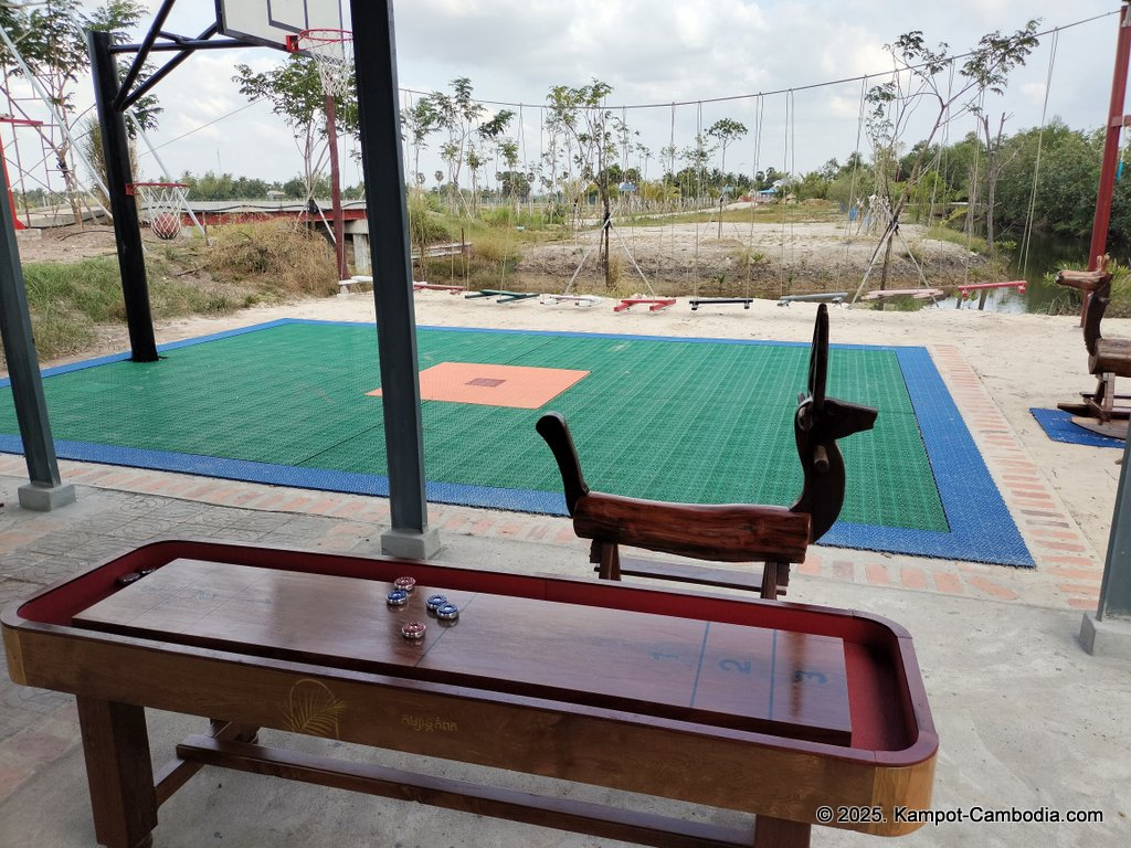 komsan resort on fish island in kampot, cambodia