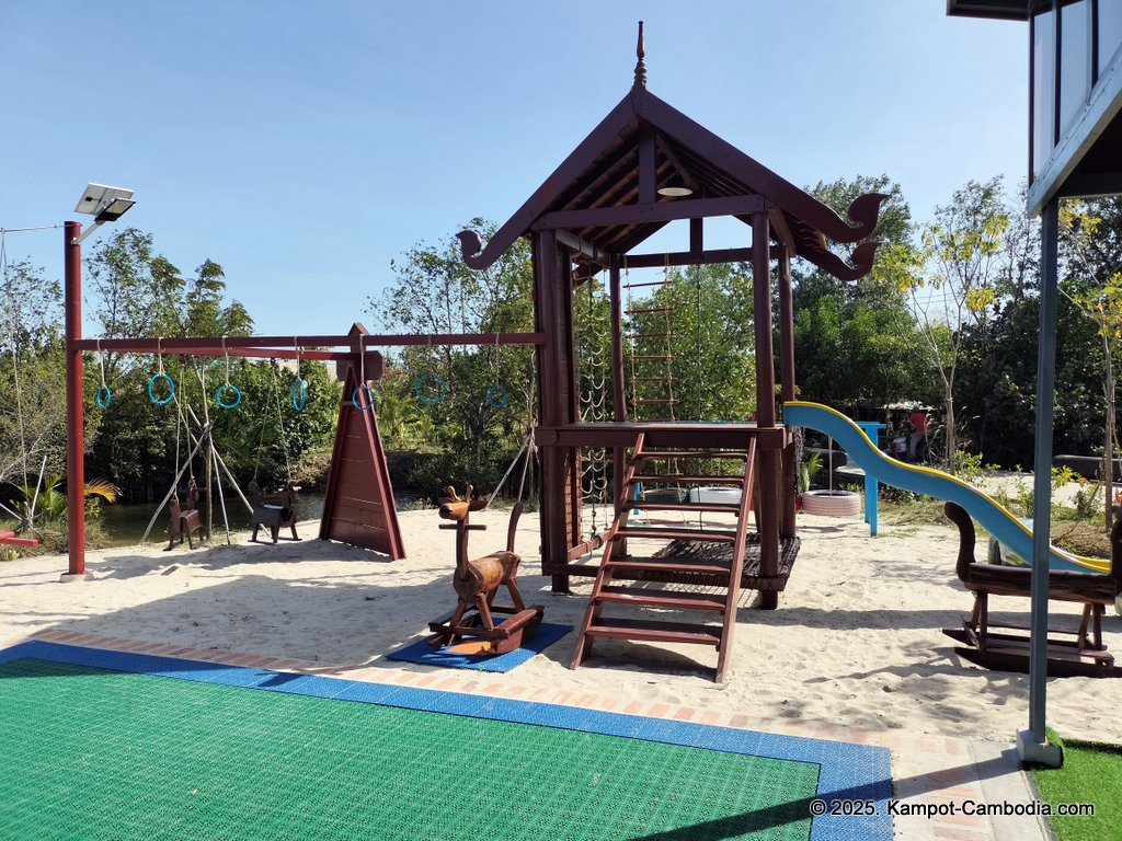 komsan resort on fish island in kampot, cambodia