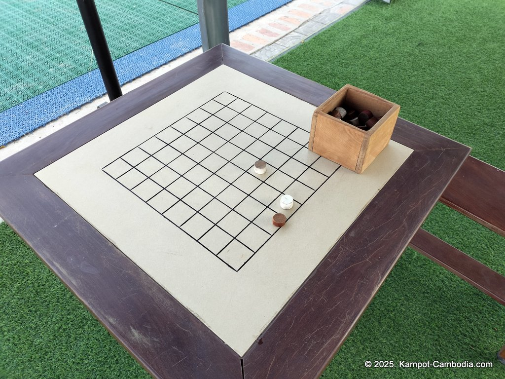 komsan resort on fish island in kampot, cambodia