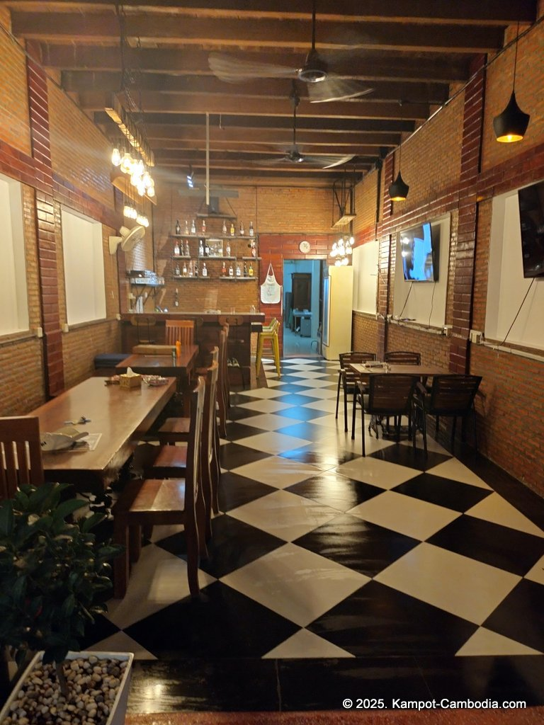 Turquaz restaurant & bar in Kampot, Cambodia. Turkish and Italian food.