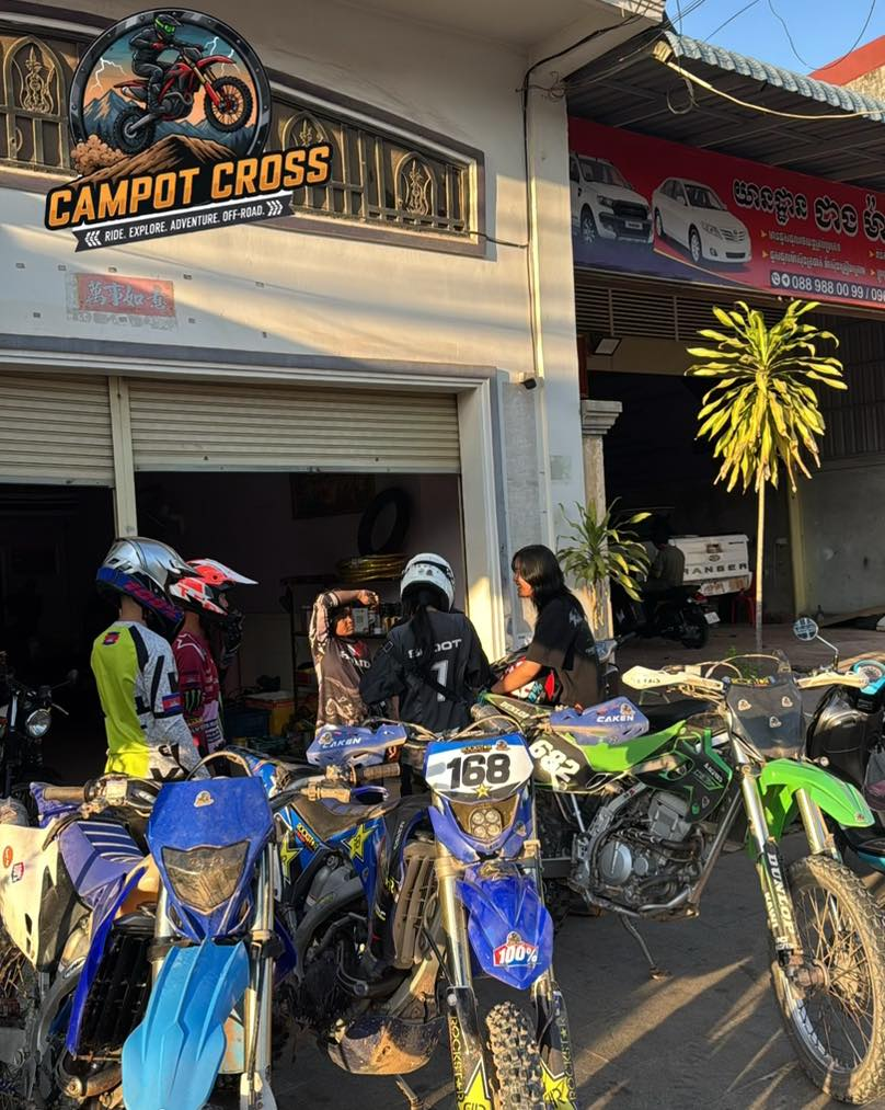Campot Cross dirt bike rentals in Kampot, Cambodia.