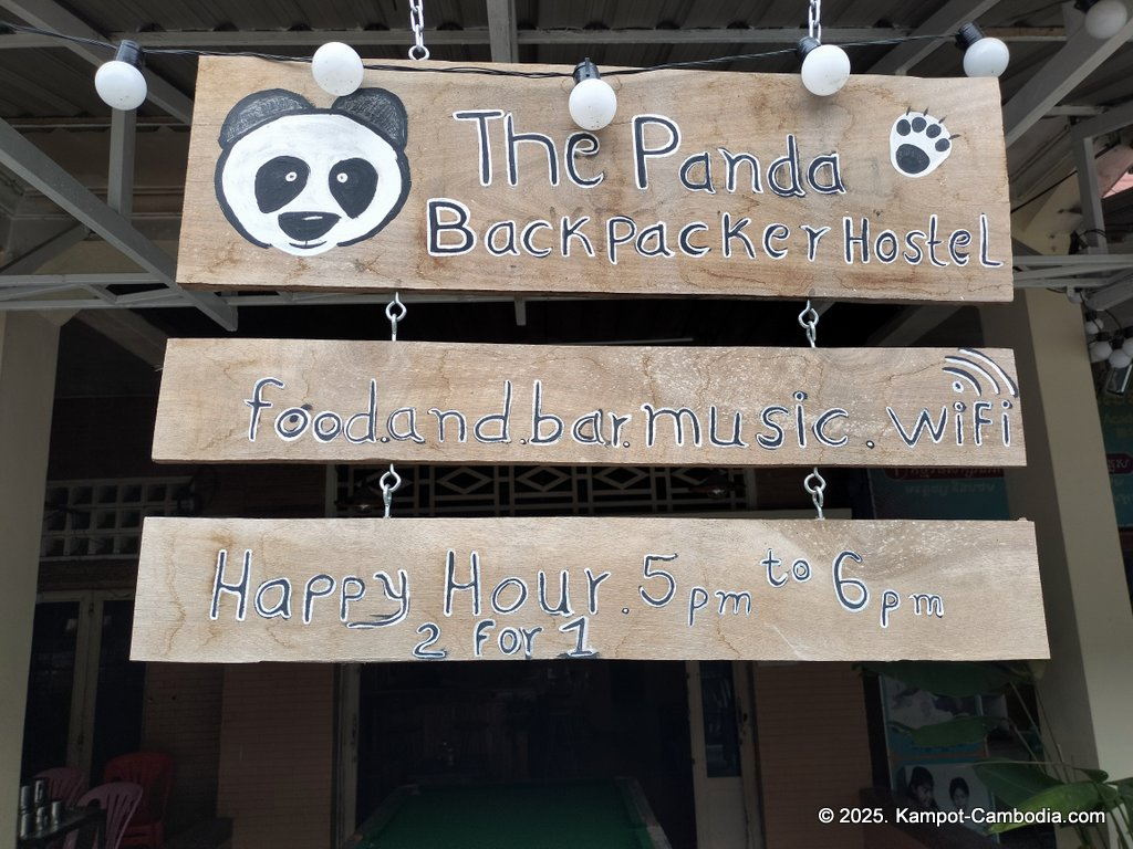 The Panda Backpaker Hostel in Kampot, Cambodia.