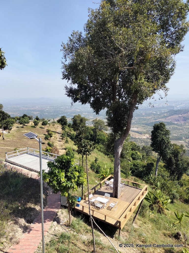 Kampot Top View Camping and Cafe on a mountain in Kampot, Cambodia