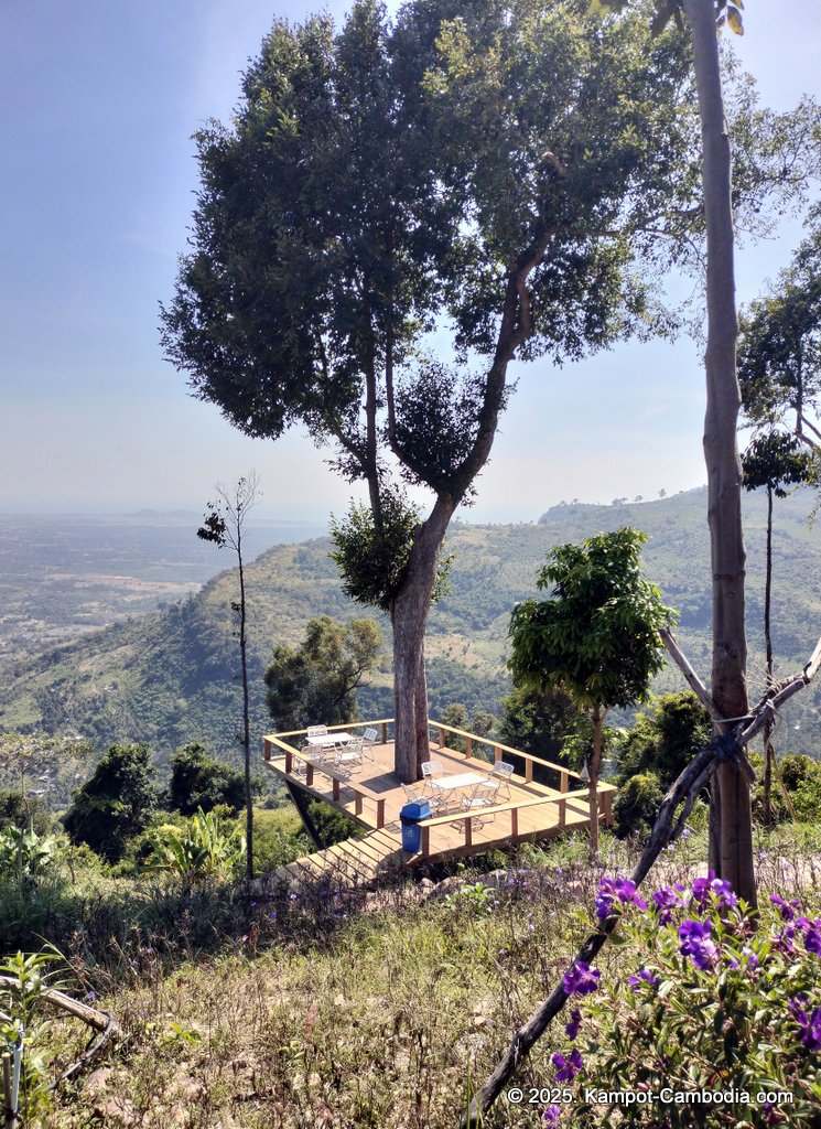 Kampot Top View Camping and Cafe on a mountain in Kampot, Cambodia