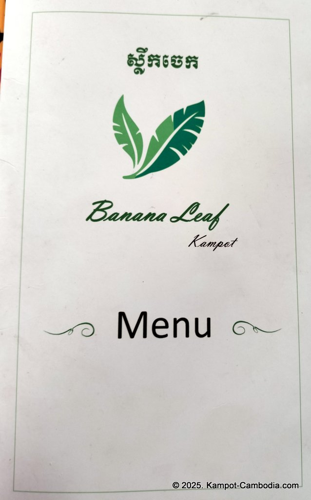 smashed burger in kampot, cambodia and Banana Leaf restaurant khmer food.