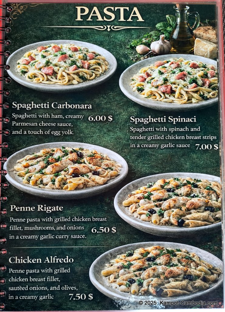 Turquaz restaurant & bar in Kampot, Cambodia. Turkish and Italian food.