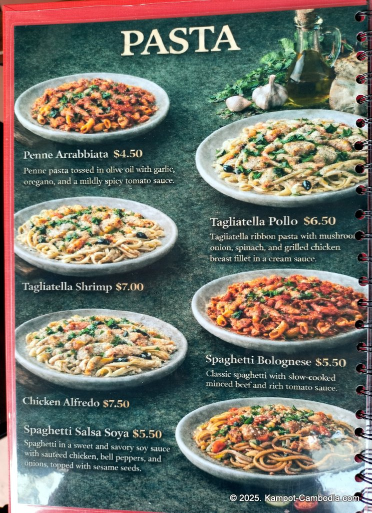 Turquaz restaurant & bar in Kampot, Cambodia. Turkish and Italian food.