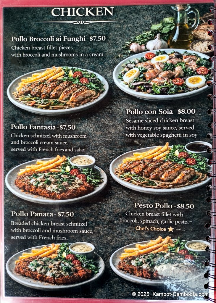 Turquaz restaurant & bar in Kampot, Cambodia. Turkish and Italian food.