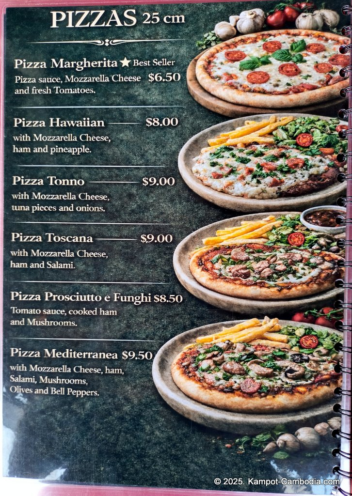 Turquaz restaurant & bar in Kampot, Cambodia. Turkish and Italian food.