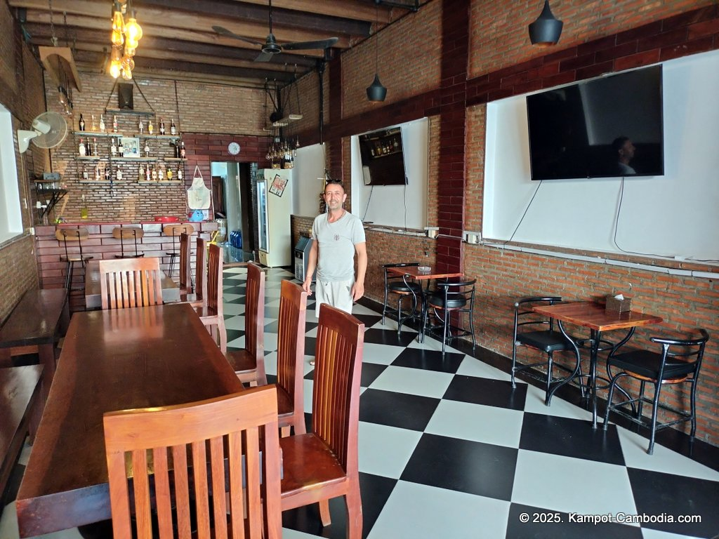 Turquaz restaurant & bar in Kampot, Cambodia. Turkish and Italian food.