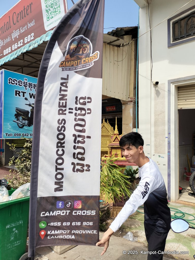 Campot Cross dirt bike rentals in Kampot, Cambodia.
