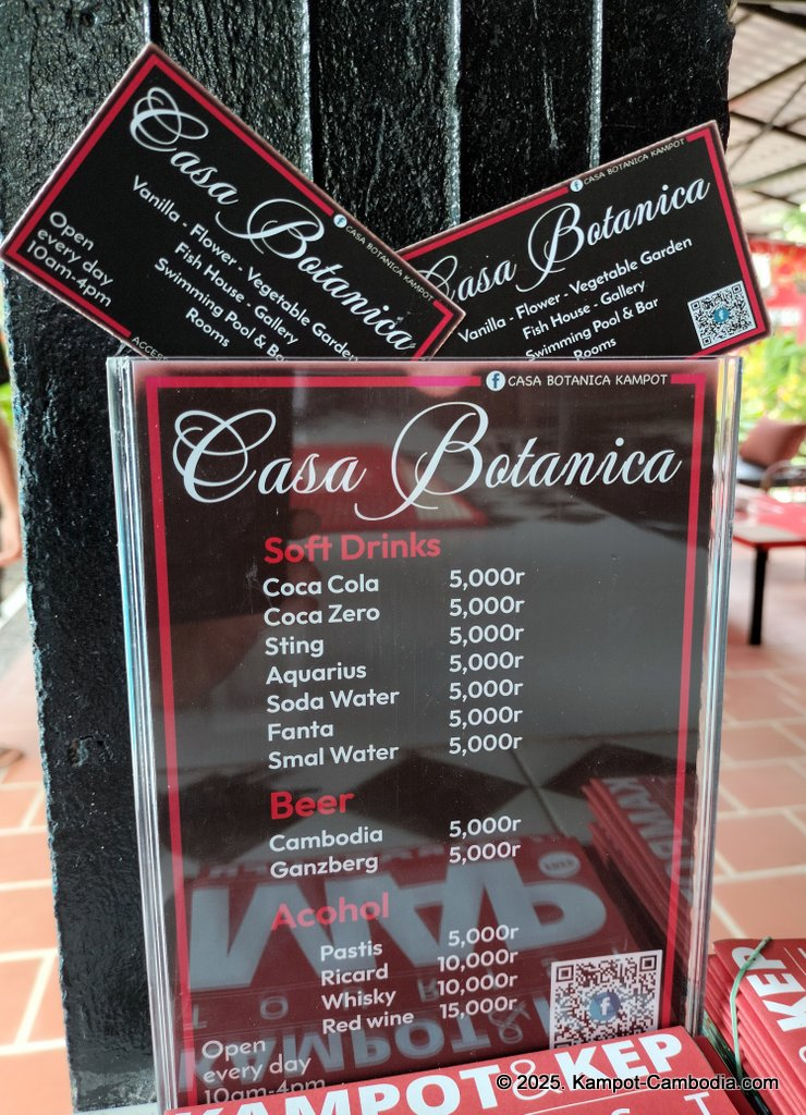 Casa Botanica Gardens and Rooms in Kampot, Cambodia.