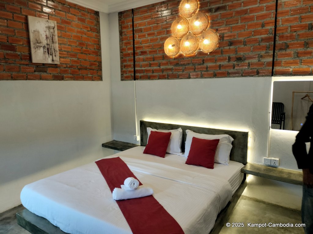 The Last Beach House guesthouse on Koh Smao Beach on the Kampot River. Kampot, Cambodia