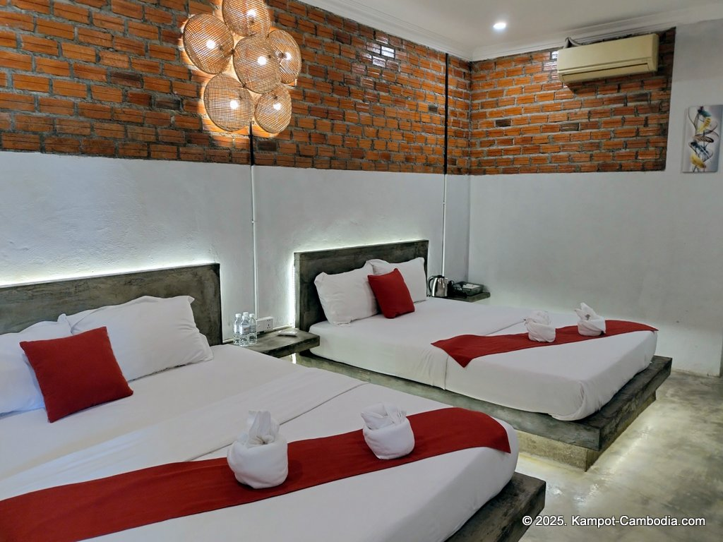 The Last Beach House guesthouse on Koh Smao Beach on the Kampot River. Kampot, Cambodia